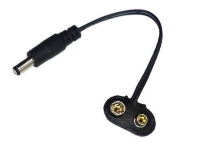 Pedal Power Supply Snap Connector 15CM 9V Battery To AC Adapter Jack Converter Center Negative ENERGY CHAINEffects T-Type (Single Item)