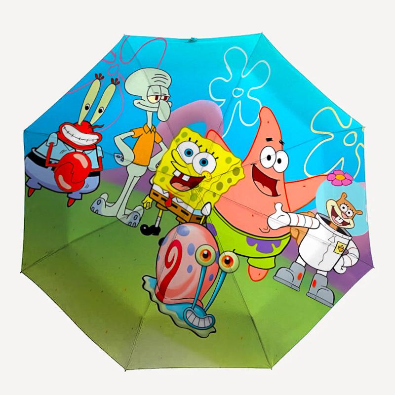 

1pc SpongeBob, Patrick Automatic Open/close Folding Umbrella, Compact Portable Travel Umbrella, Perfect Gift, Durable Construction yy250813106