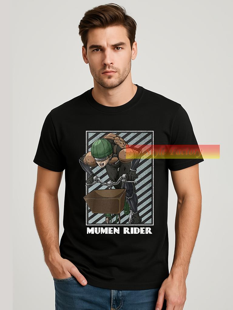 Mens One Punch Superman Cartoon Pattern Tshirt Official One Punch Superman merchandise shirt with cartoon and anime character