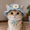 New Funny Cat Hat Refined Elastic Photo Shoot Props Puppy Kittens Knitted Hat Handmade Pets Party Cosplay Headwear Pet