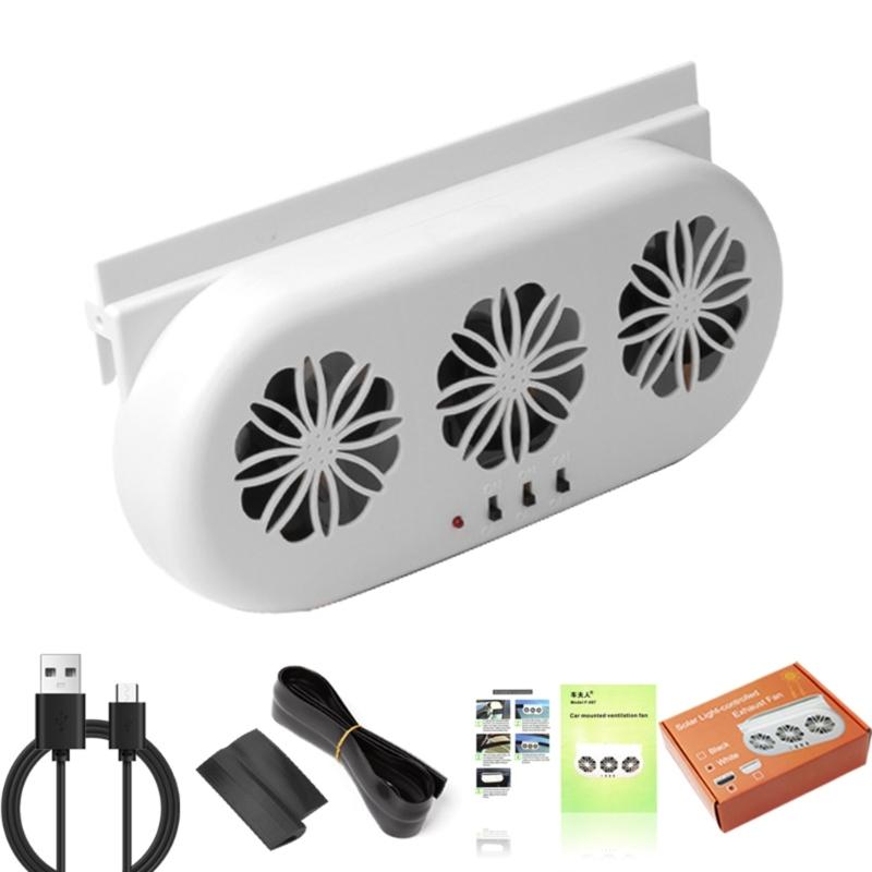 

Автомобильный вытяжной вентилятор USB/солнечная энергия Автомобильный вентилятор Автомобильный вентилятор радиатора Вытяжной вентилятор