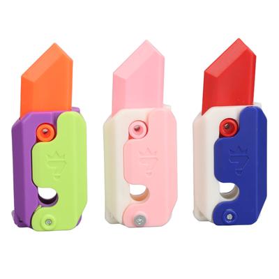 3 Stück 3D-gedrucktes sensorisches Messer-Spielzeug zur Angst- und Stressreduzierung, Miniatur-3D-Druck-Messer-Spielzeug für zu Hause