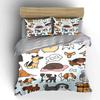Cartoon Dogs Bedding Set Bedding Duvet Cover Set Duvet Cover Pillowcases  (1 * Duvet Cover 2 * Pillowcases, without duvet insert)