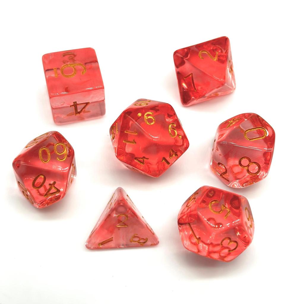 7-piece Crystal High-Transparency Dice Set For Board Games