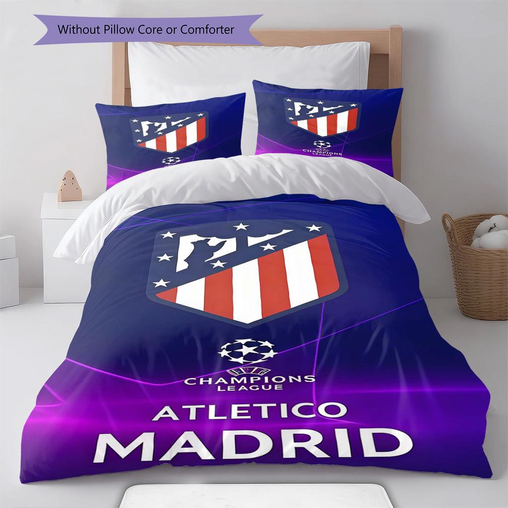 Ensemble couette et taies d'oreiller Atleti Décoration de maison Cadeau d'anniversaire (1 housse de couette + 2 taies d'oreiller, sans garniture.)
