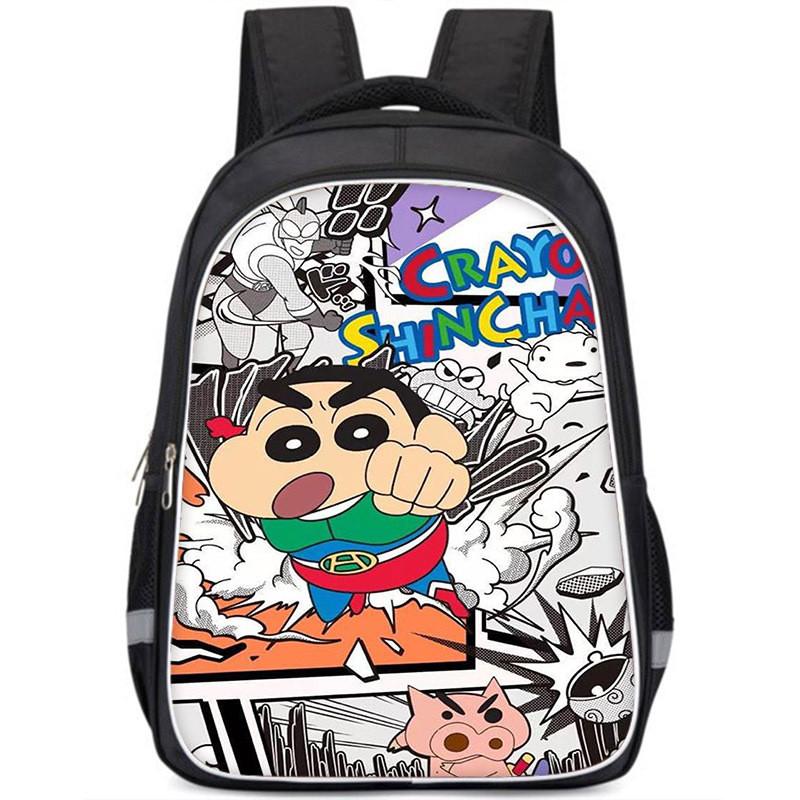 Spacious Crayon Shin-chan Oxford Cloth Backpack Lightweight School Bag For Kids