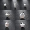 New Fashion Natural Freshwater Multiple Shape Baroque White Pearl 925 Silver DIY Pendant Buckle For Women Girls Jewelry