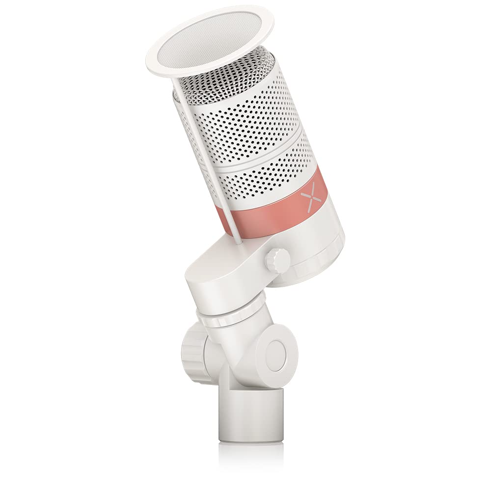 TC Helicon GoXLR MIC-WH Dynamic Microphone with Supercardioid Polar Pattern, Dual-Joint Adjustable Headphones, Built-in Pop Filter, and 9