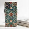 Persian Carpet Floral Pattern  Phone Case Silicone Black Soft For IPhone 17,16,15,14,13,12,11,SE,Plus Pro Max