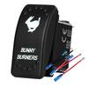 Waterproof White LED Rocker Switch for Light Bar Spot Lights 5P/7P ON-OFF-ON 12V/24V Heavy Duty for Car Boat Truck SUV 4x4 Hilux