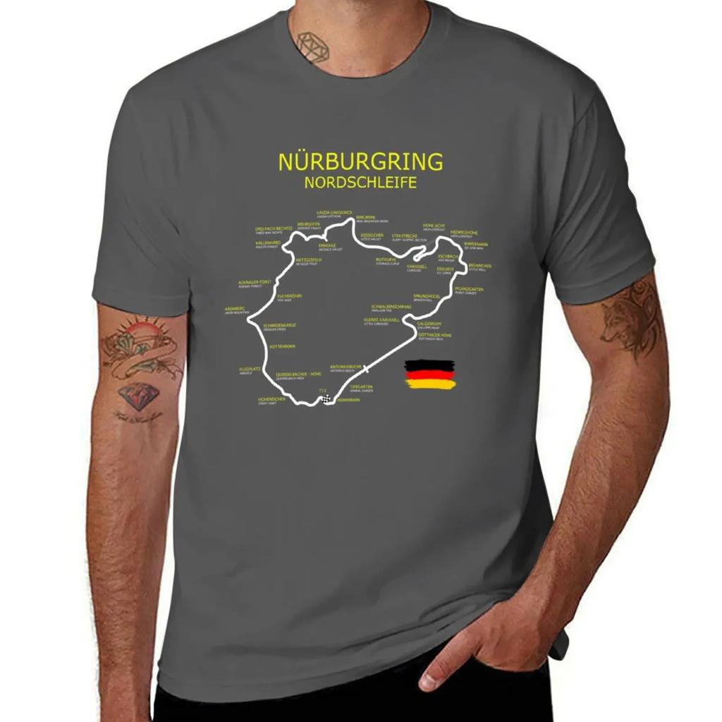 Nürburgring T-Shirt Jungen Tierprint Anime T-Shirts Zoll Übergröße Kleidung T-Shirts für Unisex Packung