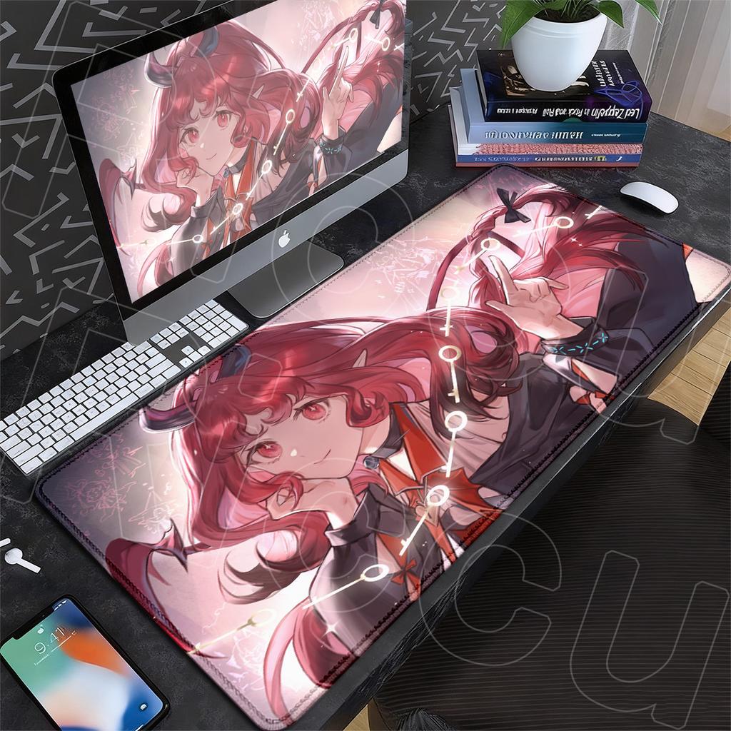 NonSlip Rubber Base Gaming Rug Large Pc Office Accessories Arknights Kawaii Anime Girl Nymph Mouse Pad Xxl Desktop Speed Carpet