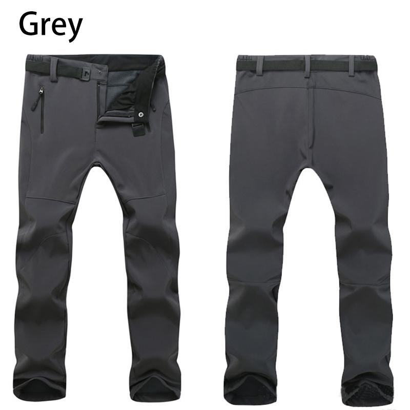 Men's Winter Outdoor Waterproof Hiking Trousers Camping Climbing Fishing Skiing Fleece Warm Pants
