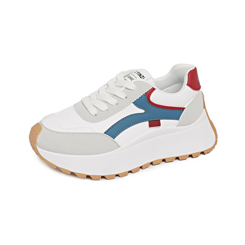 ZY leather dad shoes new autumn breathable thick sole height increase sports and leisure