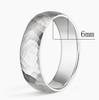 Black Stainless Steel Couple Ring Fashion Hammered Multi-faceted Titanium Rings for Men Women Wedding Engagement Jewelry