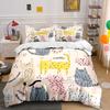 Cartoon Cat Themed Bedroom Set Soft Comfortable Duvet Cover Bedding Set Included 1*Duvet Cover & 2*Pillowcases, Gift