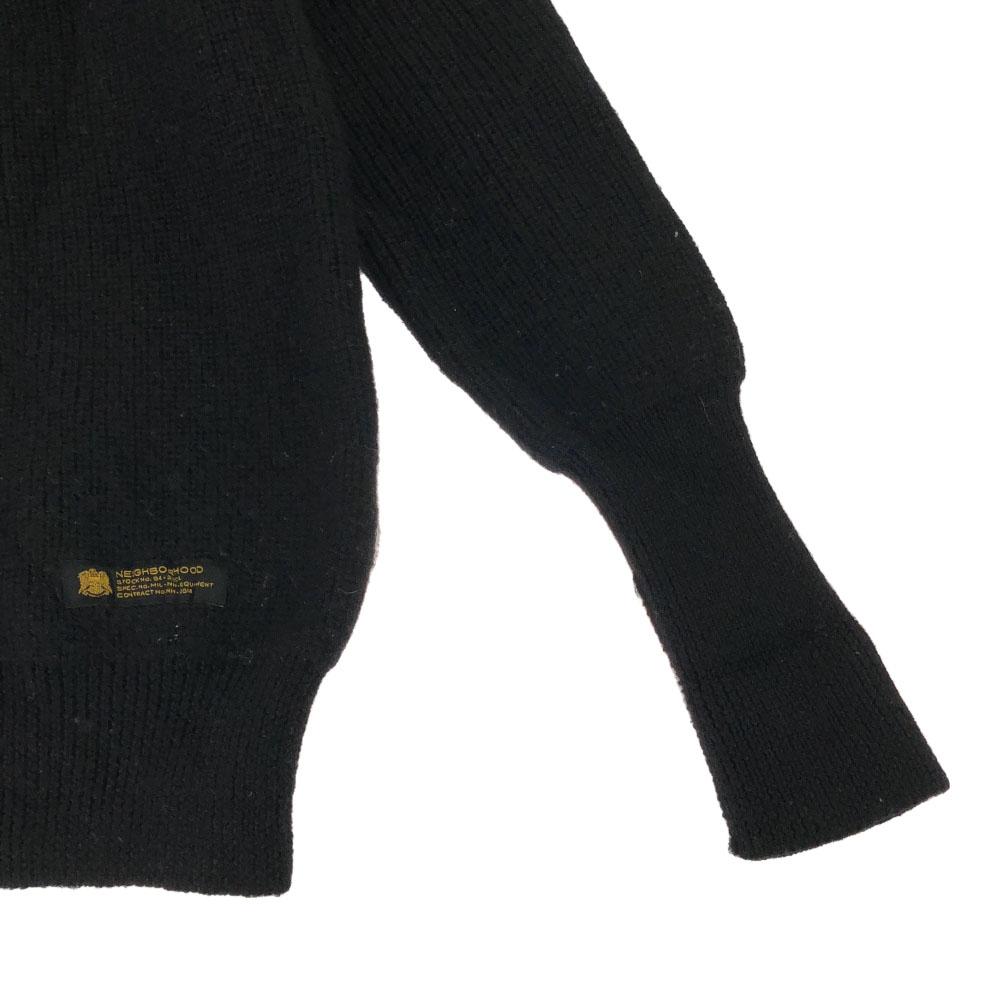 Neighborhood Wool Long Sleeve Knit M Black Sweater Men's Used