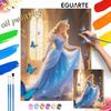 Princess Blue Gown Oil Painting Hand Painting Coloring Painting Handmade Diy Home Decoration Gift