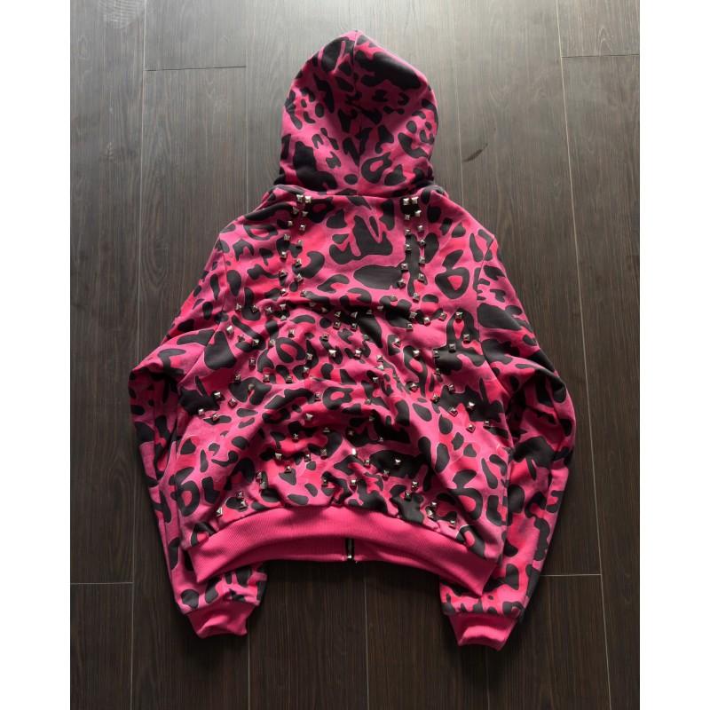 Unisex Gothic Streetwear Hooded Zip-Up Sweatshirt
