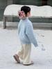 2025 Winter Korean Style Girls' Fleece-Lined Cardigan - Colorful Woolen Sweater