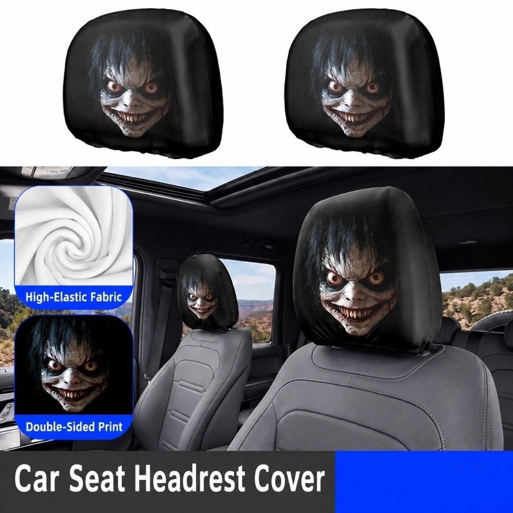 2pcs Universal Car Headrest Cover Elastic Car Seat Covers New Seat Protector  For Sedan Truck SUV