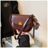 IELGY French Niche Saddle Bag Autumn Winter One-Shoulder High-End Retro All-Match Fashion Cross-Body Bag