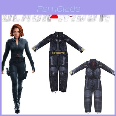 Classic Black Widow Cosplay Costume For Kids High-quality Jumpsuit