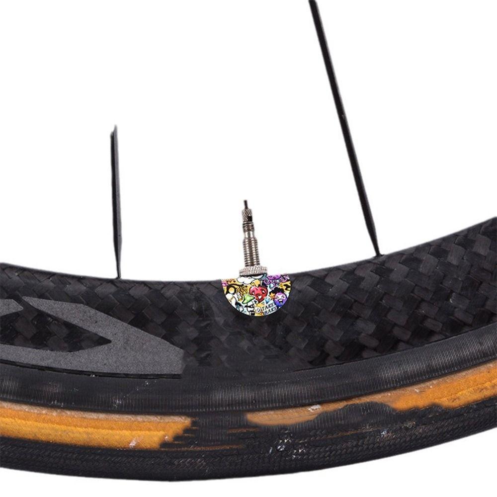 3PCS/Set Multicolor Bike Valve Pad Stickers PVC Bicycle Decorative Decals Cycling Supplies