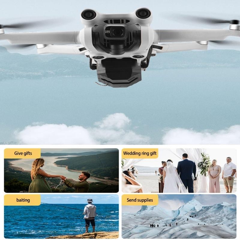 Drones Drop Systems for 4K/4PRO Drones, Quick Release Fishing Baits and Gift Delivery