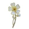 Elegant Pearls Shell Flower Brooch Zinc Alloy Secure Pin Formal Occasion Jewelry Accessory Clothing Accessories