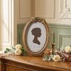 Retro Picture Frame,Decorative Photo Frame Antique Ornate Oval Photo Frame for Tabletop and Wall Display Home Decors