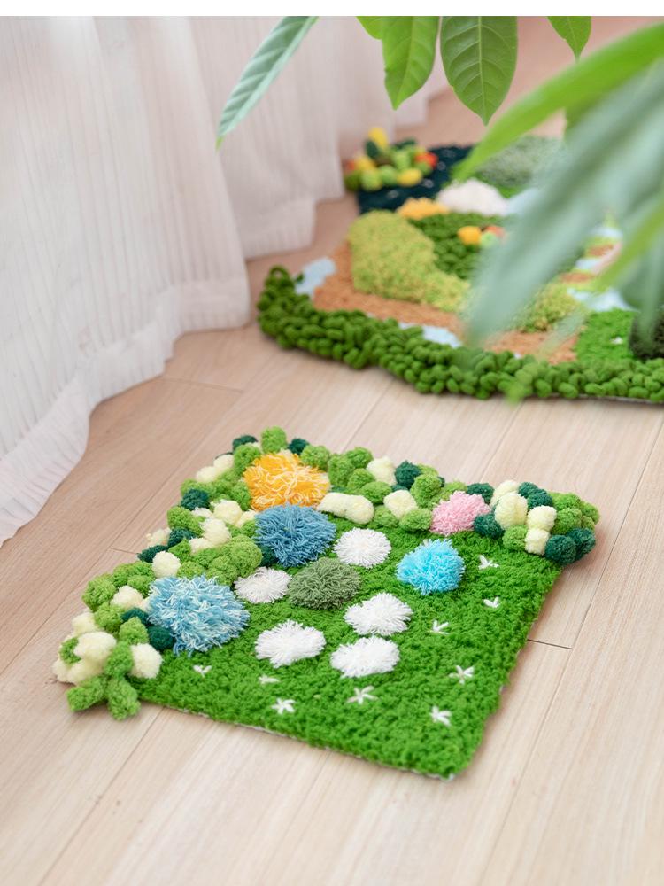 Moss Coaster Rug Kit: Beginner-Friendly Mori Style Doormat Gift Set