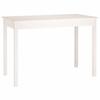 Vidaxl Mesa de Comedor, Blanca, 110X55X75 Cm, Madera de Pino Maciza