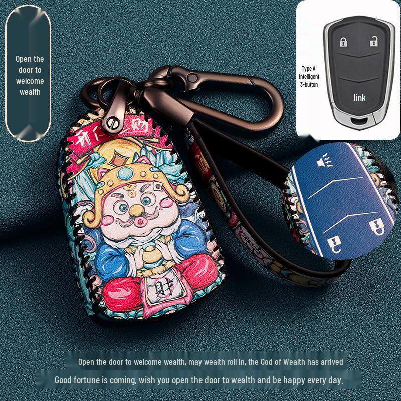 Cadillac Key Case for CT6, XT4, XT5, XT6, XTS, CT4, CT5, ATS-L - Snap-On Shell