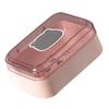 Soap Box Portable Drainable Plastic Soap Holder Container with Cover for Home Dorm Travel Pink