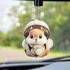 Whimsical Squirrel Acrylic Vehicle Pendant Charming Car Decoration Enthusiasts For