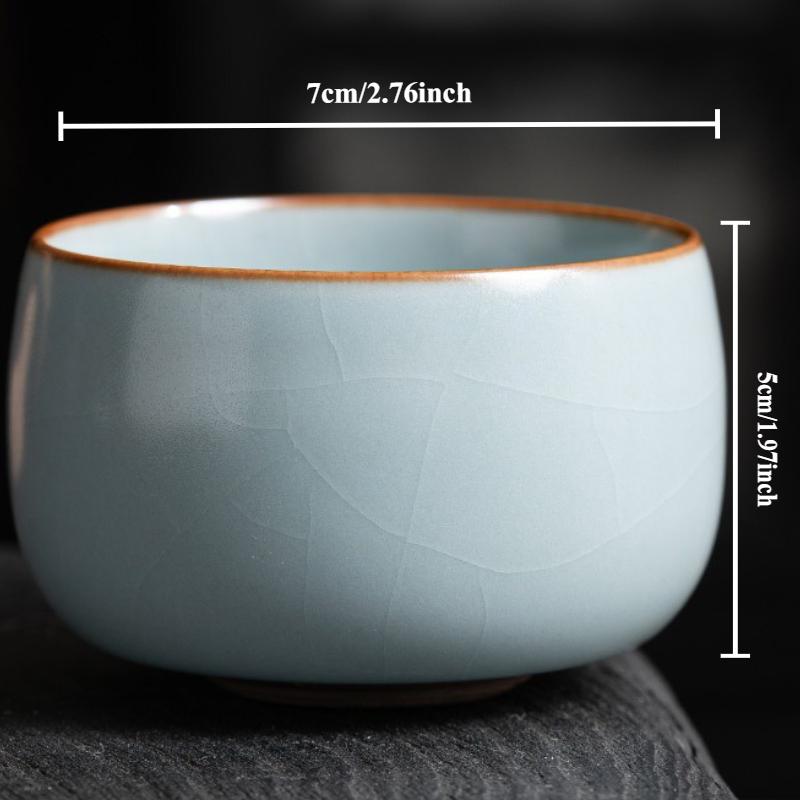 Ru Klin Master Cups Ceramic Tea Bowl Small Tasting Mugs Chinese Kung Fu Gongfu Teaware Sets Household Drinkware Tea Ceremony