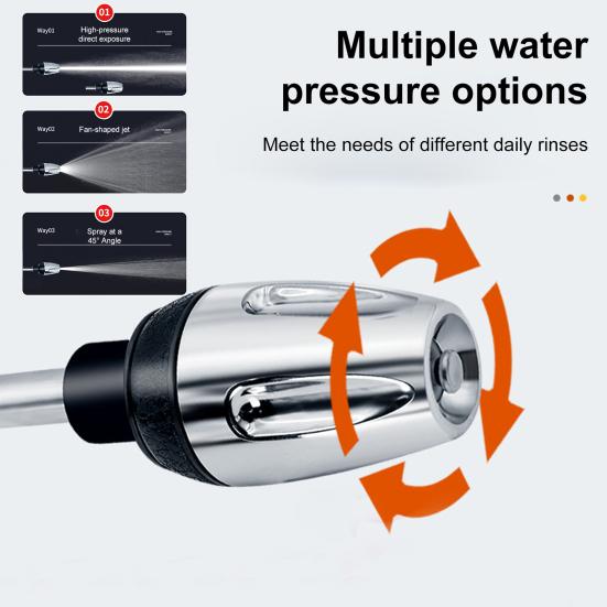High Pressure Washer Metal Extension Pole Cleaning Turbo Scrubber with 5m Hose Ergonomic Grip