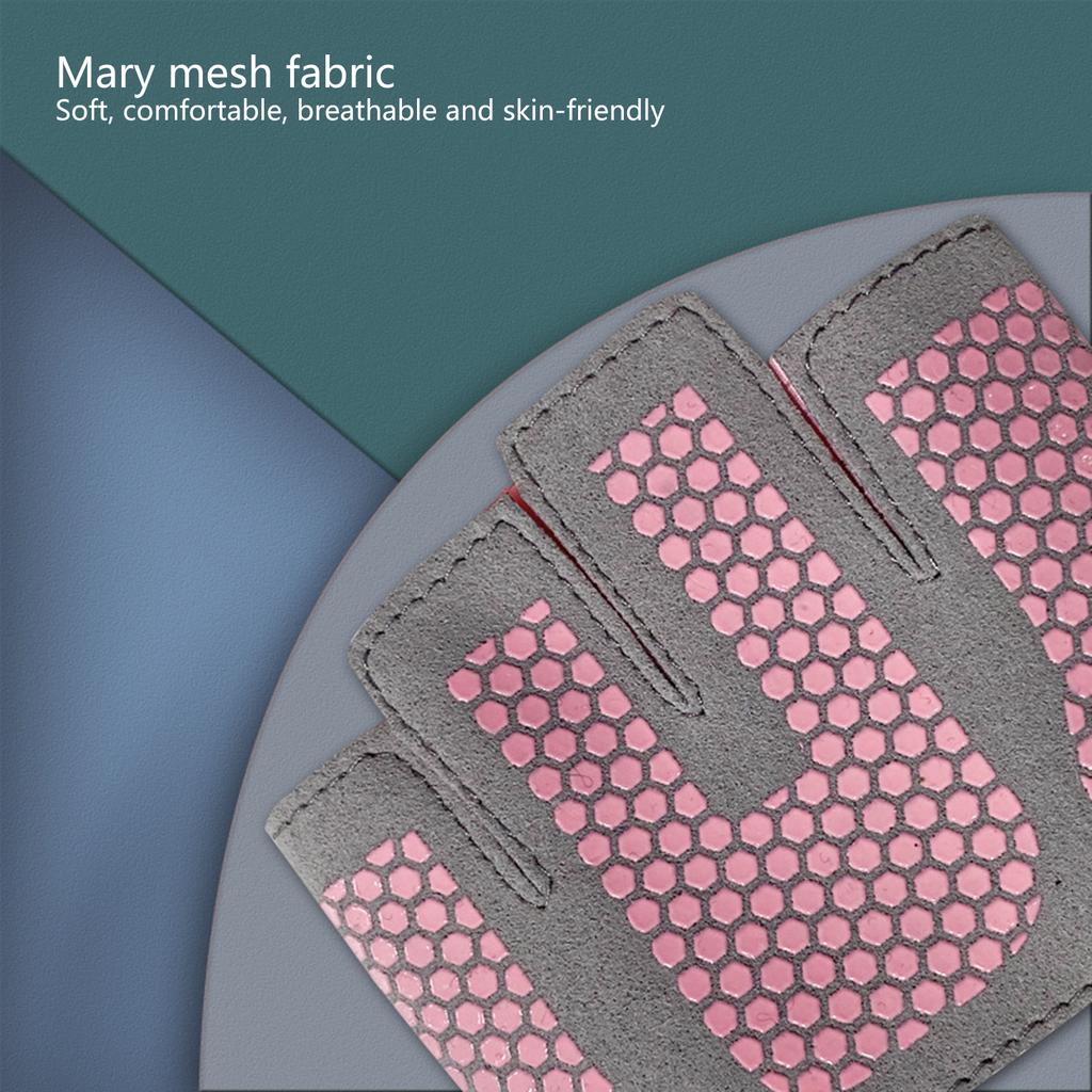 Women Fitness Gloves Four Finger Yoga Grip Gloves Half Finger Pilates Gloves for Gym Weightlifting Hanging Cycling Yoga