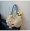 Beach Vacation Straw Bag Women's 2025 New Casual Large-capacity Woven Bag Shoulder Tote Bag