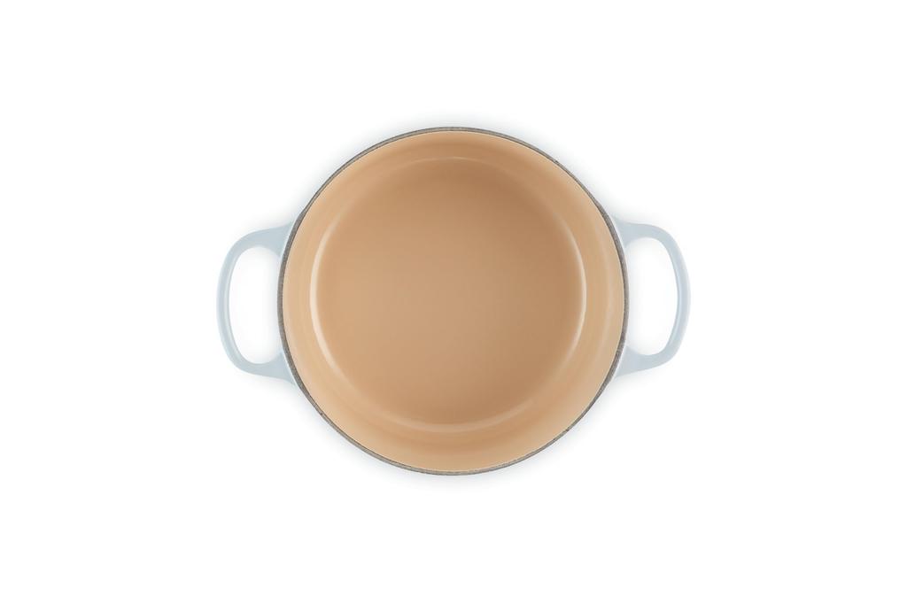 Le Creuset Litý smaltovaný hrnec Signature Cocotte Ronde 18 cm, plynová trouba Coastal Blue IH, kompatibilní s japonskou [Autorizovaný produkt]