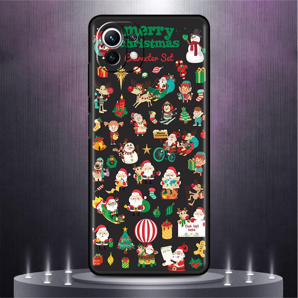 Christmas Red Nose Cute Elk Case For Xiaomi Mi Poco X3 NFC M4 M3 Pro F3 GT F1 11 Lite Note 10 11T 10T 9T Back Soft Phone Cover