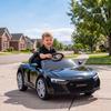 Electric Ride-On Car for Kids, 12V, R8 Spyder, 2 Motors, Black