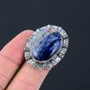 Muttertagsangebot Sterling Silber Natürlicher Sodalith Solitärring Schmuck US 8.5