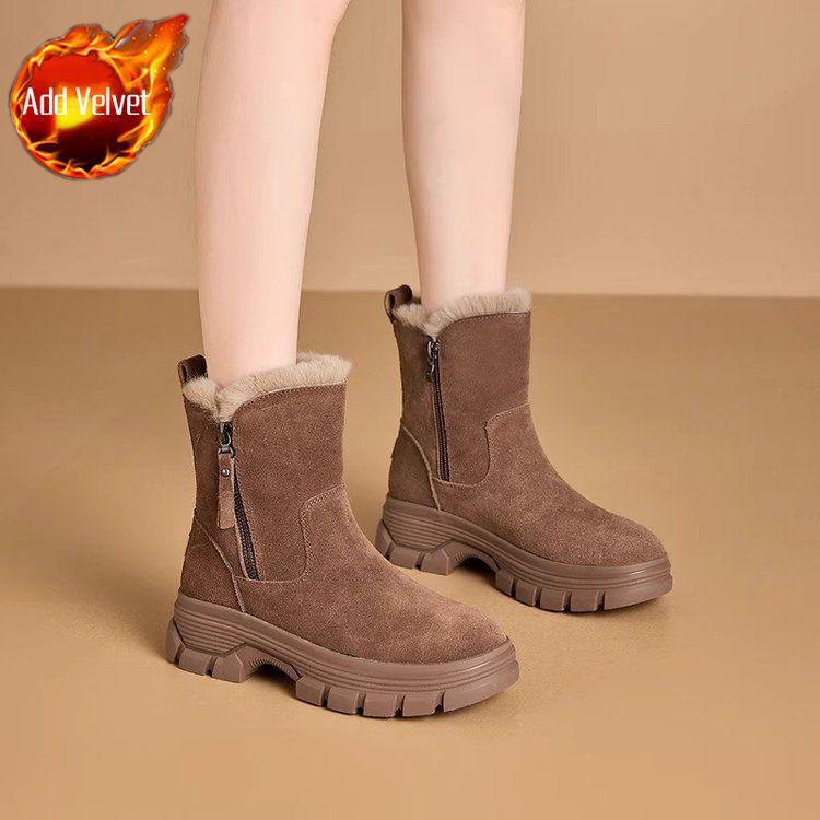 

Модные ботинки на платформе с круглым носком для женщин, рабочие, дизайнерские, роскошные, женские туфли, тренд 2025, ботильоны, шикарные и элегантные, распродажа, модные ботинки 34