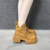 Rhubarb Martin Boots Women's Autumn Fashion Casual Short Boots Thick Heel Retro Boots Women's Versatile
