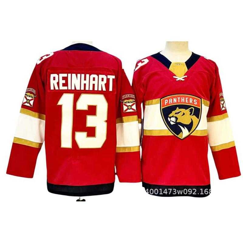 Mens Retro Ice Hockey Jersey Team Florida Panthers 16 Embroidered Practice Uniform Cotton Blend