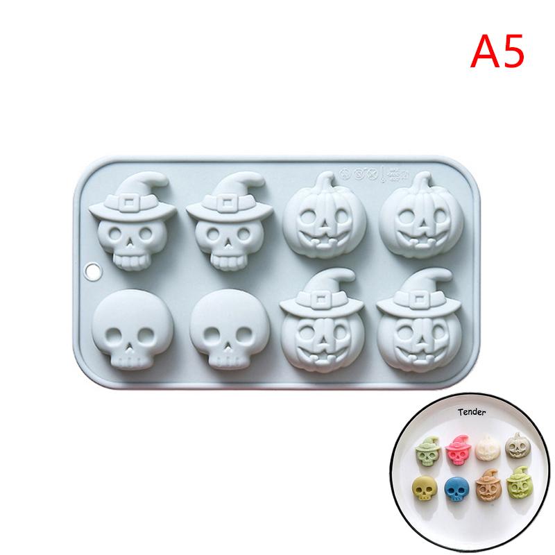

Halloween Pumpkin Theme Silicone Mold Ghost Pumpkin Baking Mold Diy Chocolate Candy Cookies Soap Cake Mould Halloween Decoration