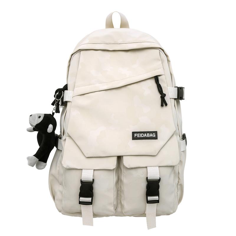 

Камуфляжный школьный рюкзак для мужчин и женщин средней школы, легкий рюкзак большой емкости Large белый