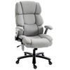 Office Chair with Airbag Lumbar Support, Desk Chair with Flip-Up Armrests, Pocket Springs, Light Grey